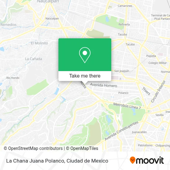 La Chana Juana Polanco map