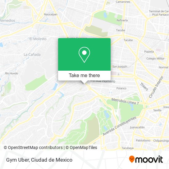 Gym Uber map