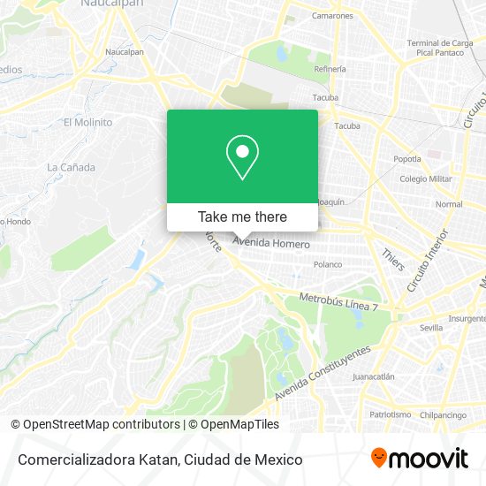 Mapa de Comercializadora Katan