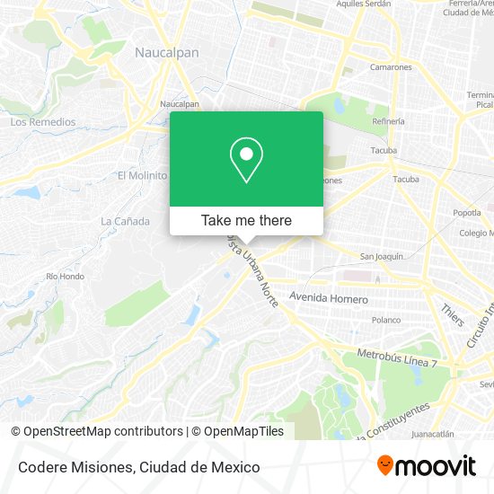 Codere Misiones map