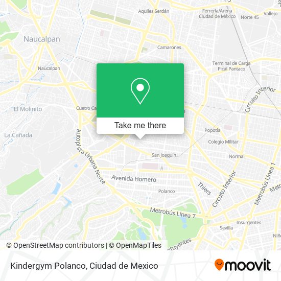 Kindergym Polanco map