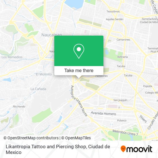 Mapa de Likantropia Tattoo and Piercing Shop