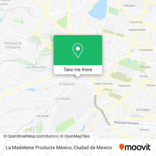 La Madeleine Products México map