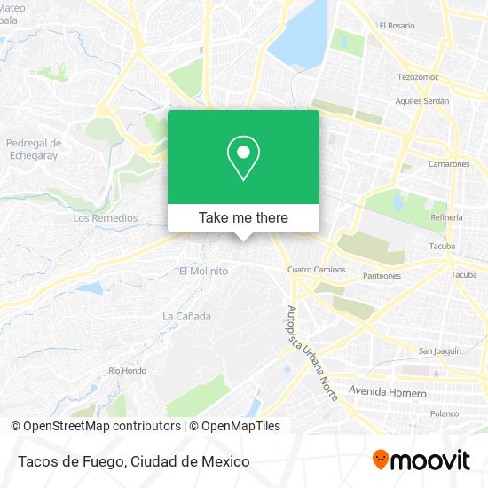 Tacos de Fuego map