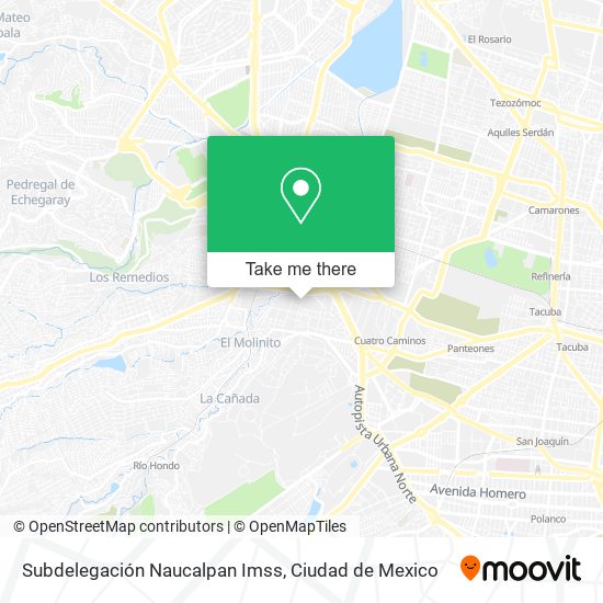 Subdelegación Naucalpan Imss map