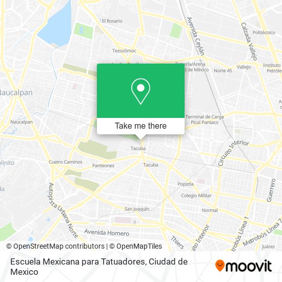 Escuela Mexicana para Tatuadores map