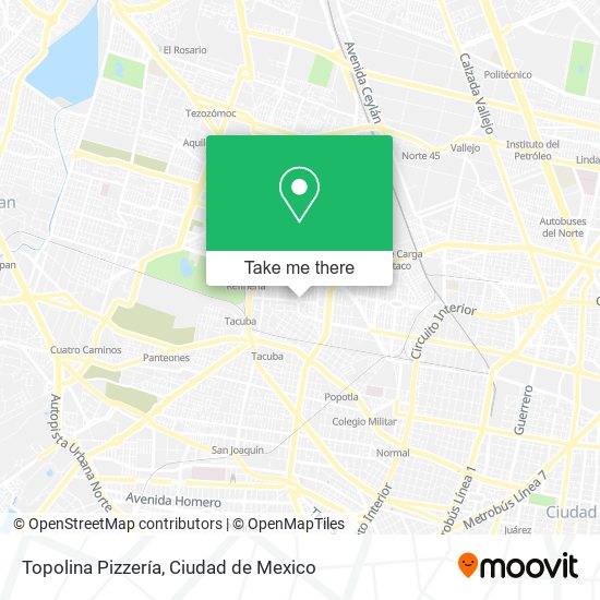 Topolina Pizzería map