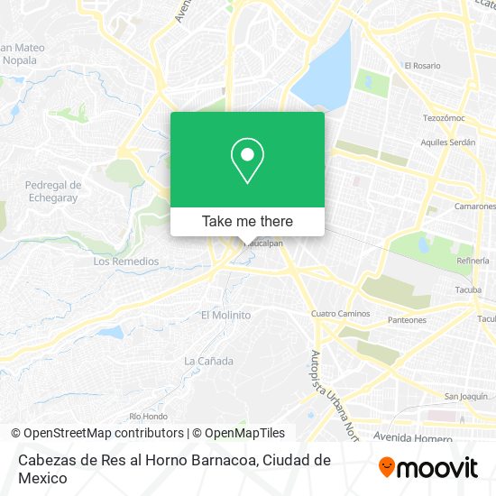 Mapa de Cabezas de Res al Horno Barnacoa