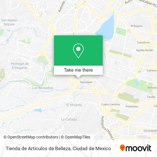 Mapa de Tienda de Artículos de Belleza