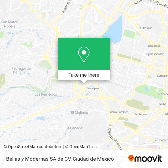 Bellas y Modernas SA de CV map