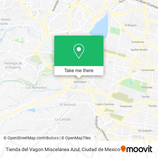 Tienda del Vagon Miscelánea Azul map