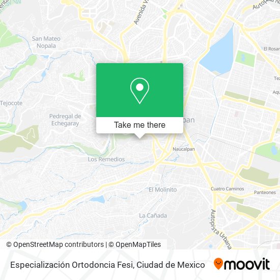 Especialización Ortodoncia Fesi map