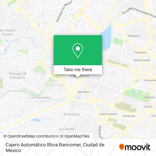 Mapa de Cajero Automático Bbva Bancomer