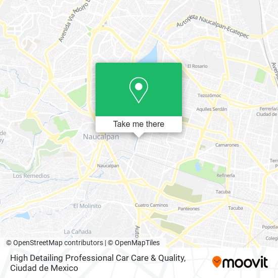 Mapa de High Detailing Professional Car Care & Quality
