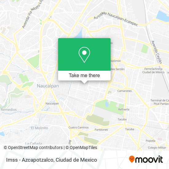 Mapa de Imss - Azcapotzalco