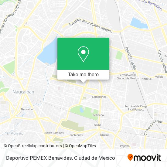 Mapa de Deportivo PEMEX Benavides