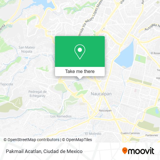 Pakmail Acatlan map