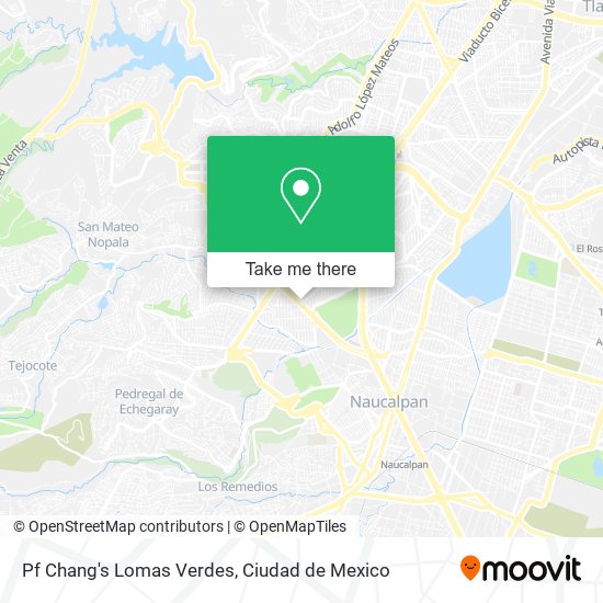 Mapa de Pf Chang's Lomas Verdes