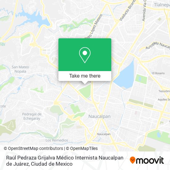 Raúl Pedraza Grijalva Médico Internista Naucalpan de Juárez map