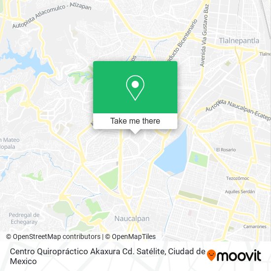 Centro Quiropráctico Akaxura Cd. Satélite map