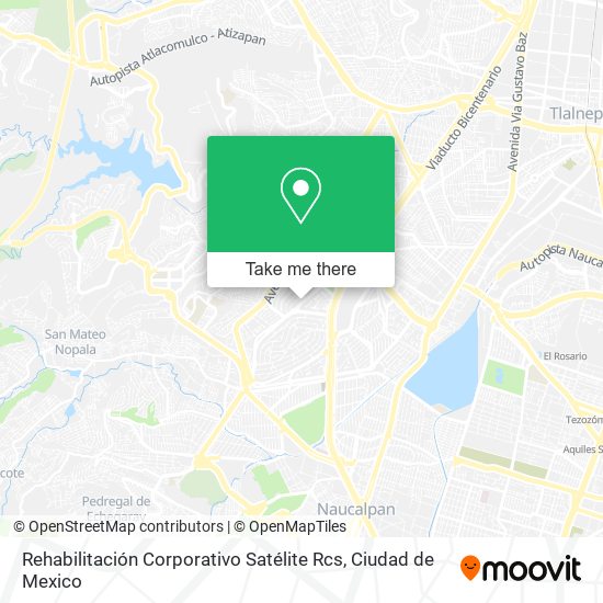 Rehabilitación Corporativo Satélite Rcs map