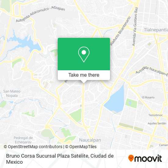 Mapa de Bruno Corsa Sucursal Plaza Satélite