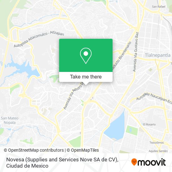 Novesa (Supplies and Services Nove SA de CV) map