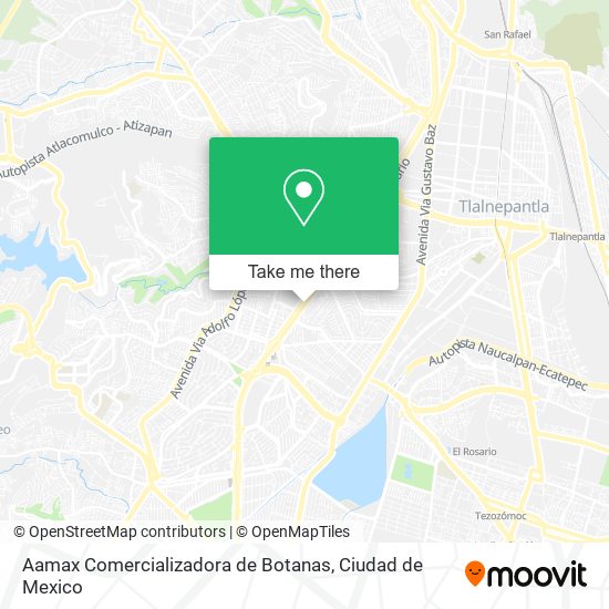 Mapa de Aamax Comercializadora de Botanas