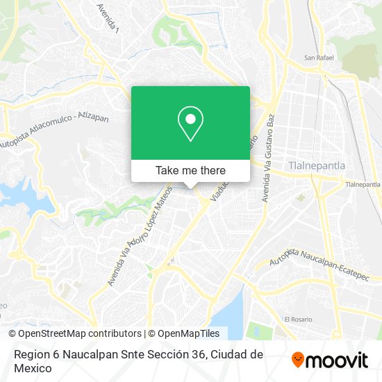 Mapa de Region 6 Naucalpan Snte Sección 36