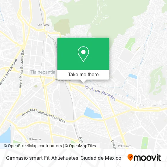 Gimnasio smart Fit-Ahuehuetes map