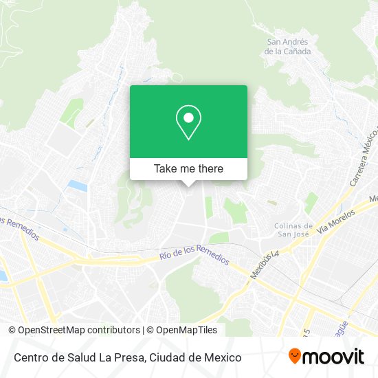 Mapa de Centro de Salud La Presa