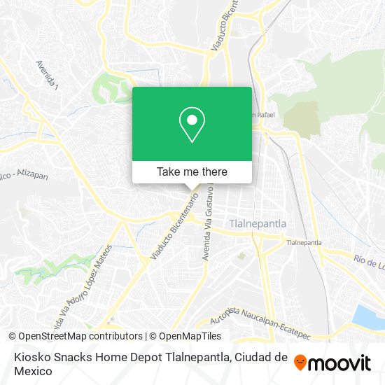 Mapa de Kiosko Snacks Home Depot Tlalnepantla