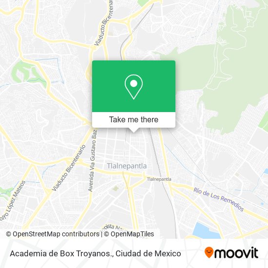 Mapa de Academia de Box Troyanos.