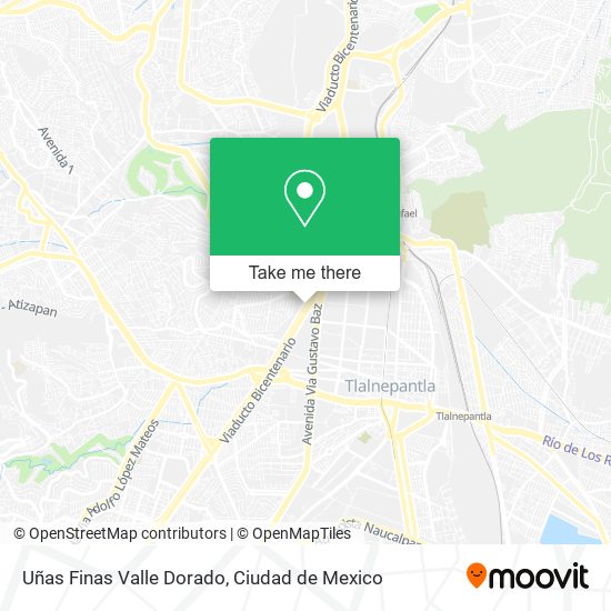 Uñas Finas Valle Dorado map