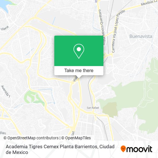 Academia Tigres Cemex Planta Barrientos map