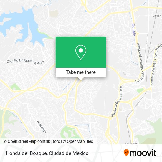 Honda del Bosque map