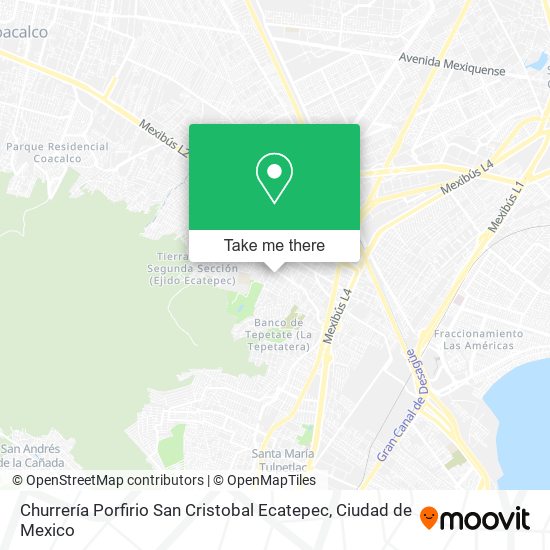 Churrería Porfirio San Cristobal Ecatepec map