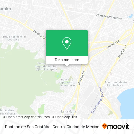 Panteon de San Cristóbal Centro map