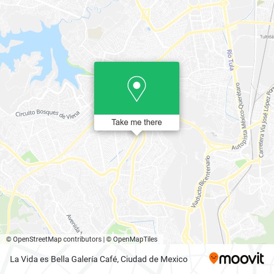 La Vida es Bella Galería Café map