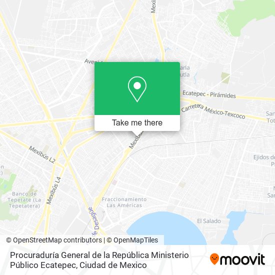 Procuraduría General de la República Ministerio Público Ecatepec map