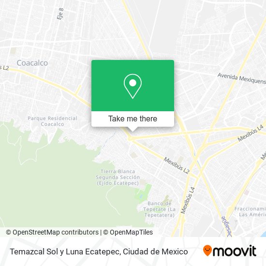 Mapa de Temazcal Sol y Luna Ecatepec