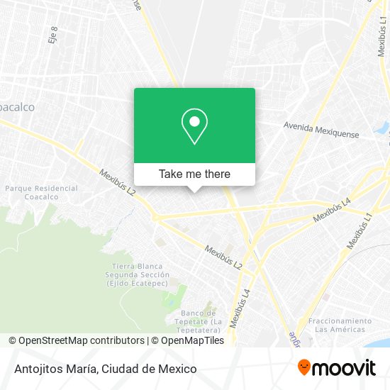 Antojitos María map