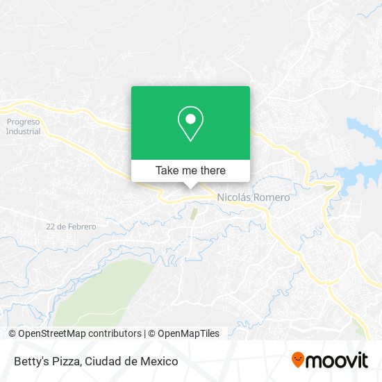Betty's Pizza map