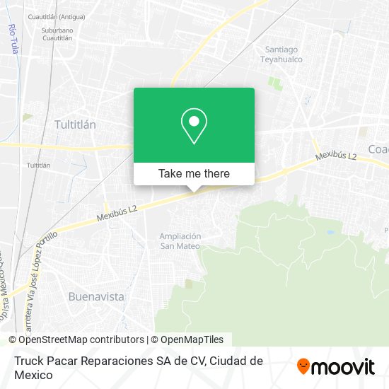 Mapa de Truck Pacar Reparaciones SA de CV