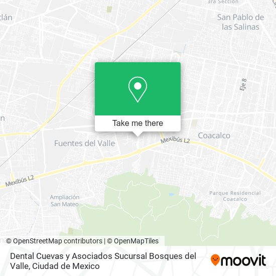 Dental Cuevas y Asociados Sucursal Bosques del Valle map