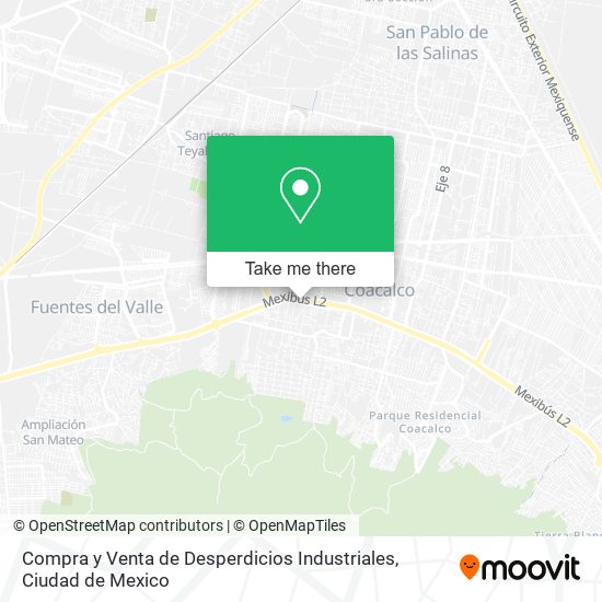 Mapa de Compra y Venta de Desperdicios Industriales