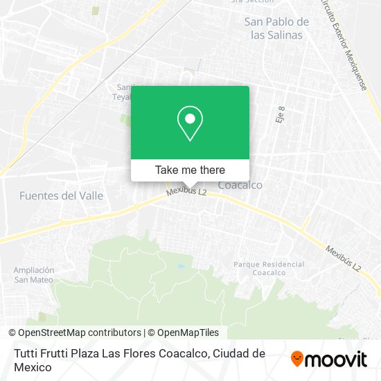 Tutti Frutti Plaza Las Flores Coacalco map