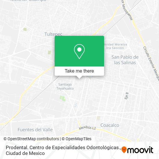 Mapa de Prodental. Centro de Especialidades Odontológicas.
