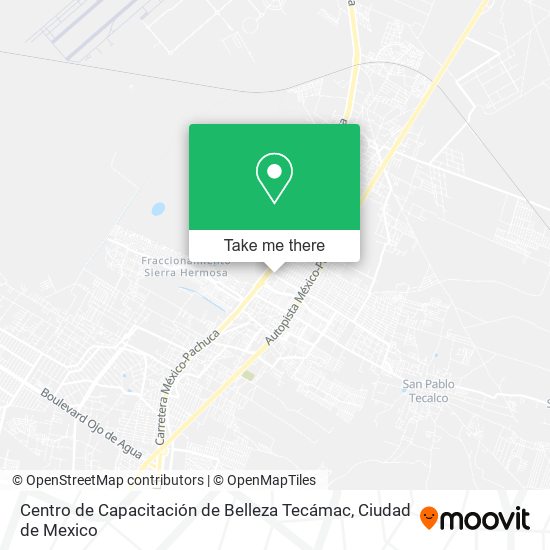 Centro de Capacitación de Belleza Tecámac map