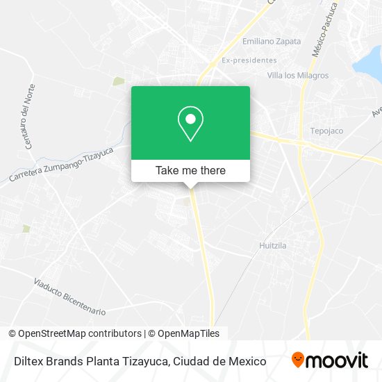 Diltex Brands Planta Tizayuca map